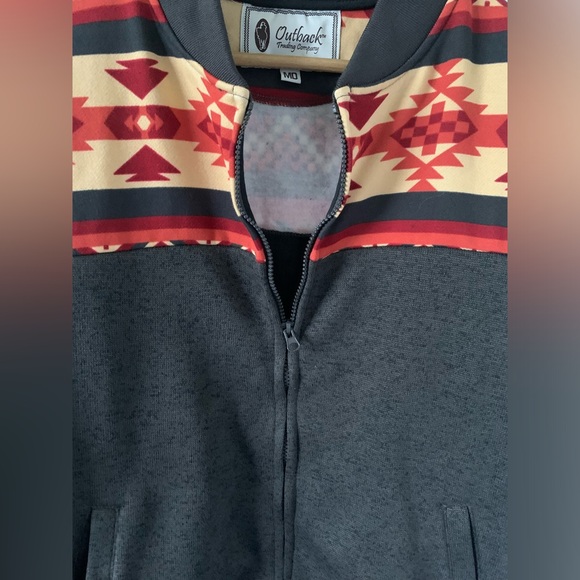 NWT OUTBACK TRADING COMPANY, WOMENS CHARCOAL HARLOW SWEATSHIRT, AZTEC, M - Picture 5 of 12